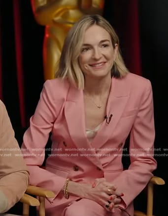 Molly McNearney’s pink suit on Good Morning America