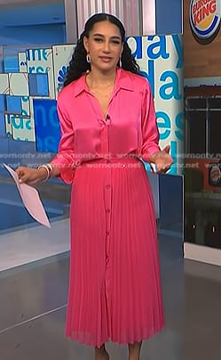 Morgan’s pink pleated skirt on NBC News Daily