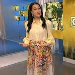 Morgan’s yellow blouse on NBC News Daily