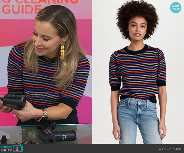 Mother The Powder Puff Sweater worn by Jenn Falik on Today