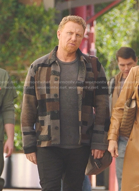 Owen’s gray abstract jacket on Greys Anatomy