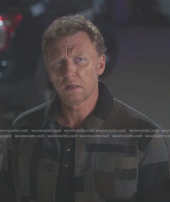 Owen’s gray abstract jacket on Greys Anatomy