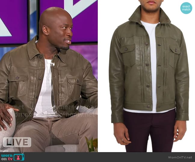 Pino by Pinoporte Lambskin Leather Shacket worn by Aisha Tyler on The Talk