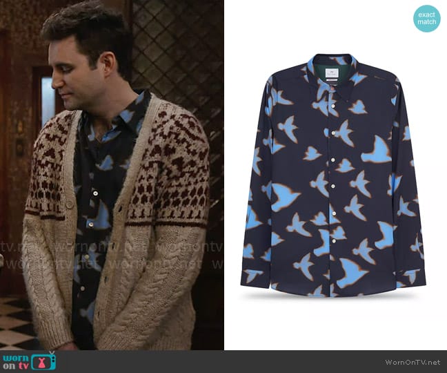 PS Paul Smith Printed Regular Fit Button Down Shirt worn by Nico  on Ghosts