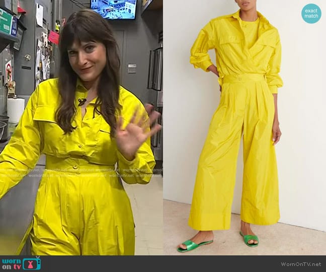 Rachel Comey Scotch Shirt in Citron worn by Jess Damuck on Today