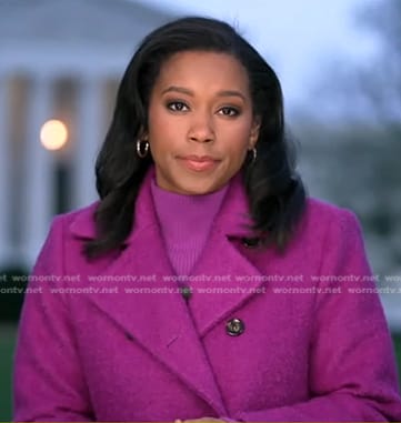 Rachel’s purple coat on Good Morning America