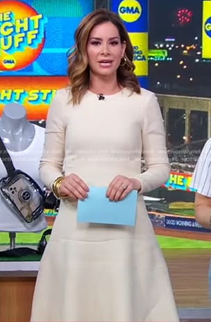 Rebacca’s ivory flare dress on Good Morning America