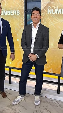 Brian Cheung’s white and grey sneakers on Today