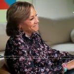 Robin’s black floral blouse on Good Morning America