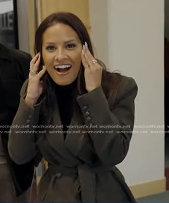 Rocsi Diaz’s army green belted blazer on Good Morning America