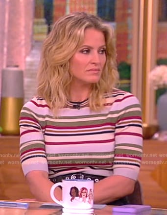 Sara’s stripe ribbed top on The View