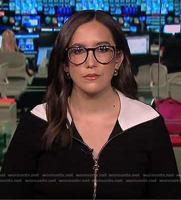 Savannah’s black zip front dress on Today