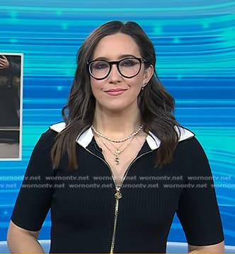 Savannah’s black zip front dress on Today