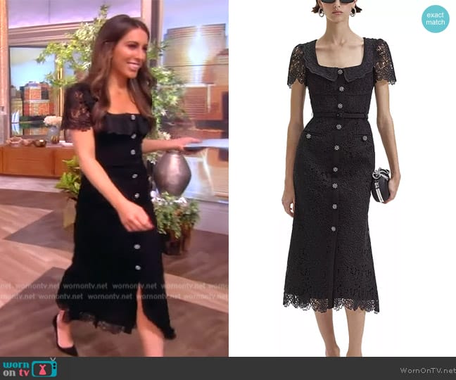 Self Portrait Guipure Lace Midi Dress worn by Alyssa Farah Griffin on The View