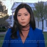 Selina Wang’s blue wrap coat on Good Morning America