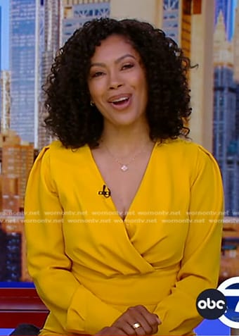 Shirleen’s yellow wrap dress on Good Morning America