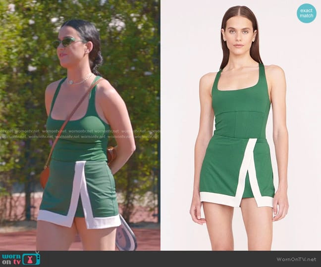 WornOnTV: Katy Perry’s green tank and contrast trim skort on American ...