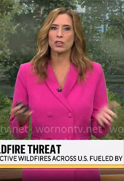 Stephanie Abrams’ pink blazer dress on CBS Mornings