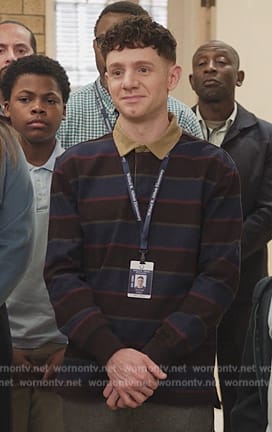 Jacob’s striped rugby shirt on Abbott Elementary