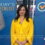 Dr. Tara Narula’s yellow tie front dress on Today