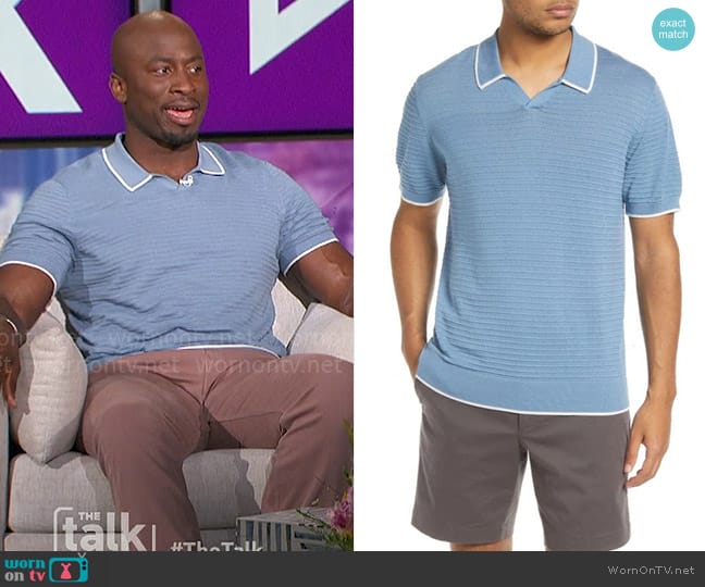 Ted Baker Durdle Polo worn by Akbar Gbajabiamila on The Talk
