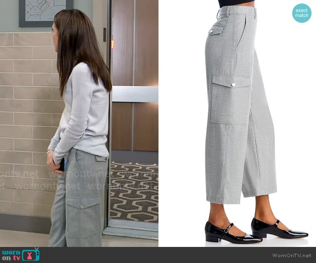 Theory Wool Cropped Cargo Pants worn by Kristina Corinthos-Davis (Kate Mansi) on General Hospital