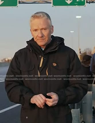 Tom Costello’s black hooded jacket on Today
