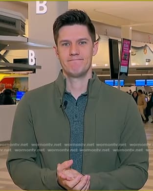 Trevor Ault’s green zip jacket on Good Morning America