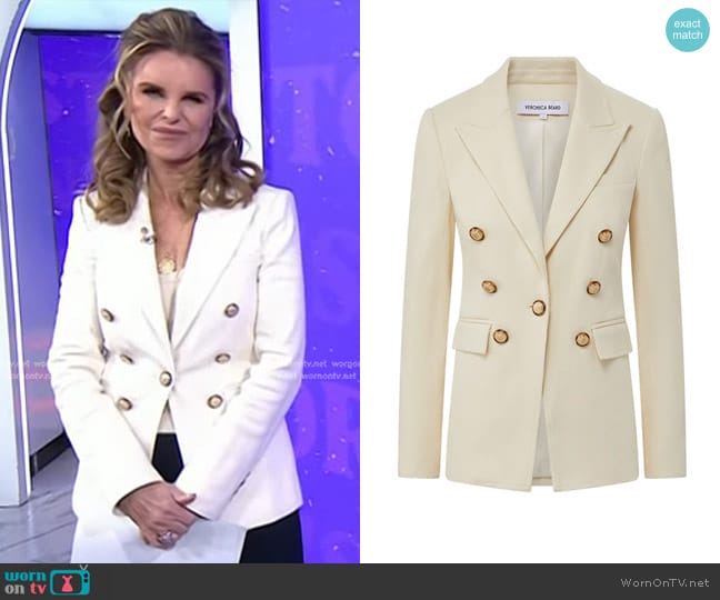 Veronica Beard Naira Dickey Jacket in Ecru worn by Maria Shriver on Today