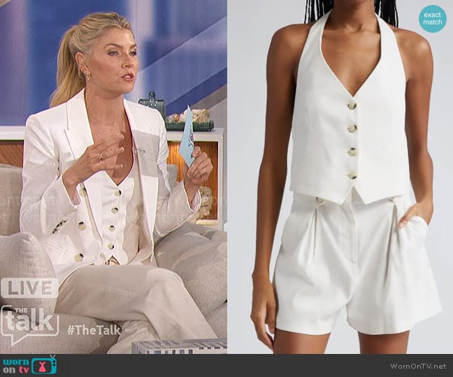 Veronica Beard Arabella Vest worn by Amanda Kloots on The Talk