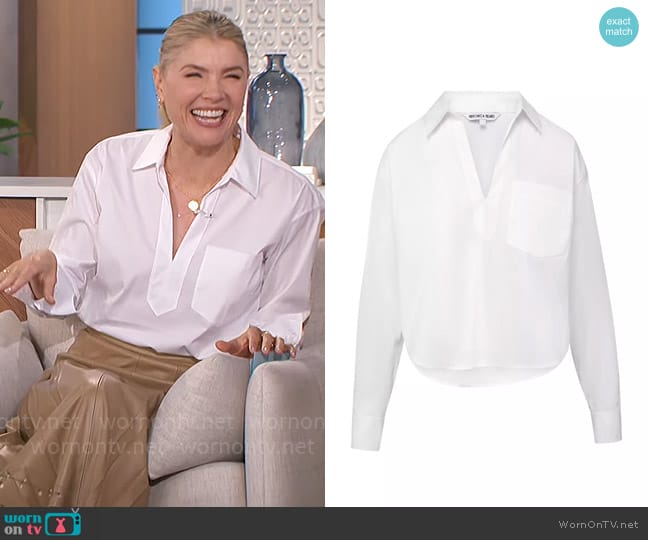 Veronica Beard Khai Shirt worn by Amanda Kloots on The Talk
