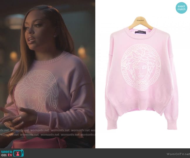 Versace Printed Sweatshirt worn by (Latto) on Grown-ish