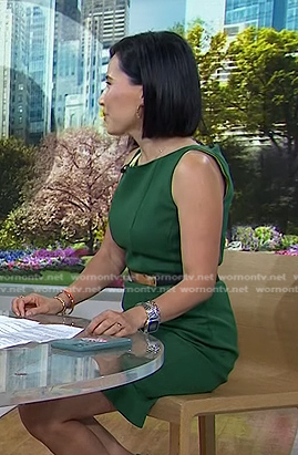 Vicky’s green sleeveless mini dress on Today