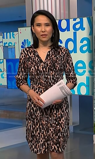 Vicky’s leopard shirtdress on NBC News Daily