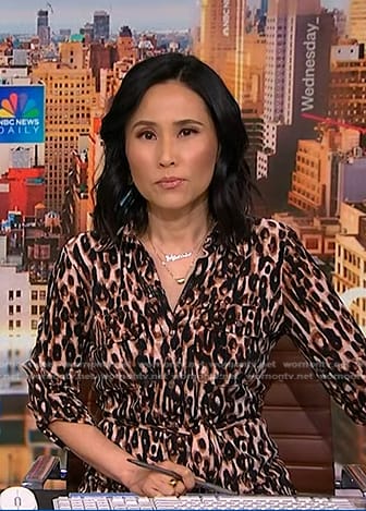 Vicky’s leopard shirtdress on NBC News Daily
