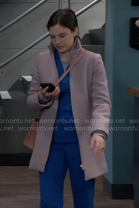 Willow’s purple coat on General Hospital