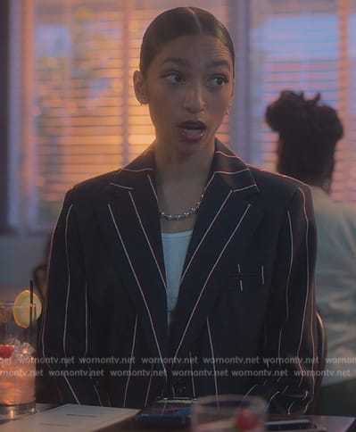 Zaara’s striped jacket on Grown-ish