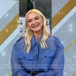 Zanna Roberts Rassi’s blue sheer oversized shirt on Today