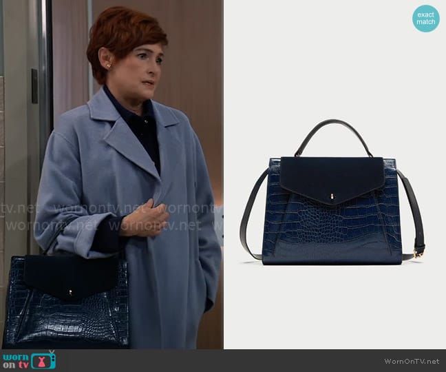 Zara Embossed City Bag worn by Diane Miller (Carolyn Hennesy) on General Hospital