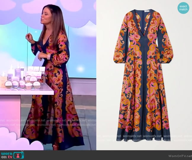 Zimmermann Acadian Long Sleeve Maxi Dress worn by Gretta Monahan on The View