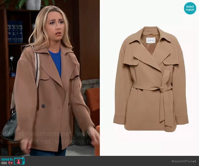 Babaton Capital Trench worn by Josslyn Jacks (Eden McCoy) on General Hospital