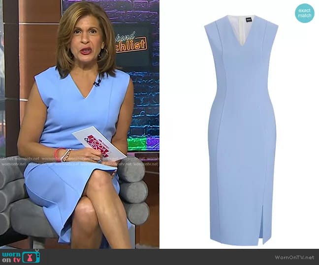 Boss Dukeva Dress in Hydrangea worn by Hoda Kotb on Today