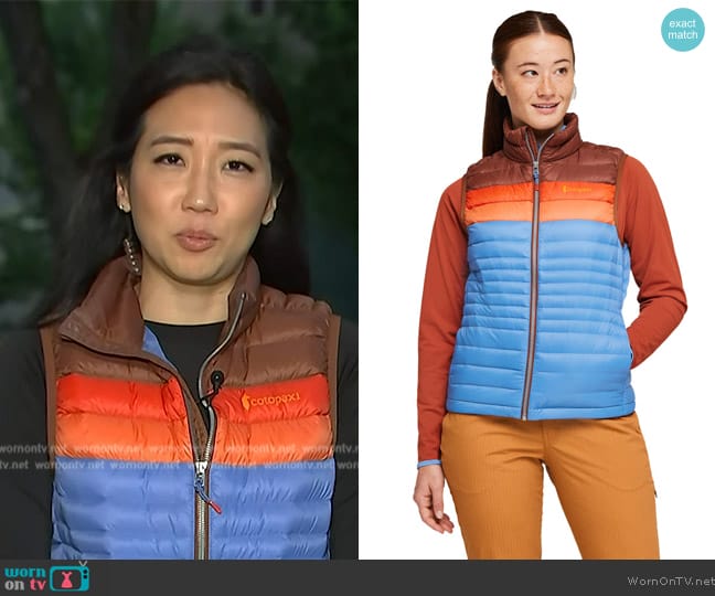 Cotopaxi Fuego Down Vest worn by Kathy Parks on Today