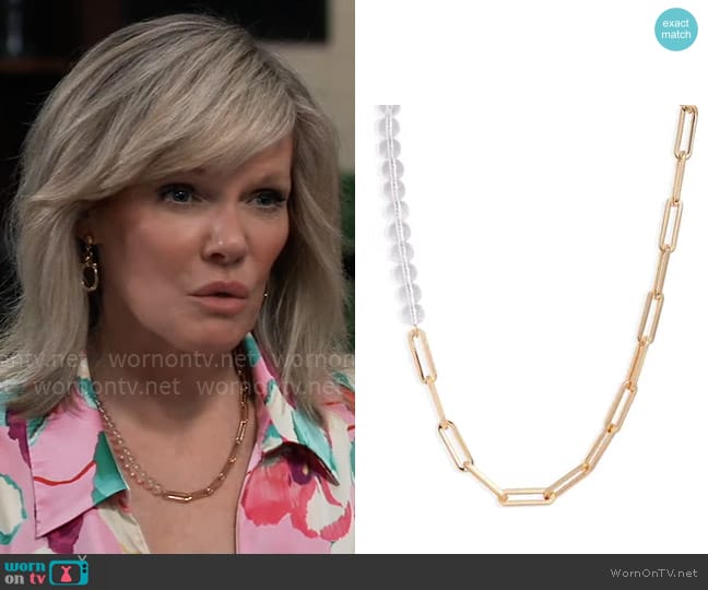Jenny Bird Lyra Necklace worn by Ava Jerome (Maura West) on General Hospital