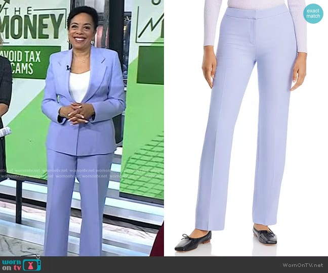 Lafayette 148 New York Barrow Pants in Wild Bluet worn by Sharon Epperson on Today