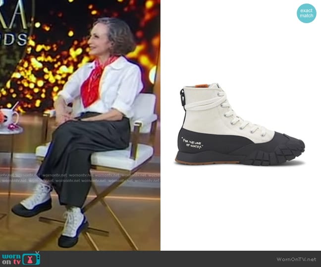 Puma Kyron Central Saint Martins For the Love of Water Sneaker worn by Bebe Neuwirth on Good Morning America