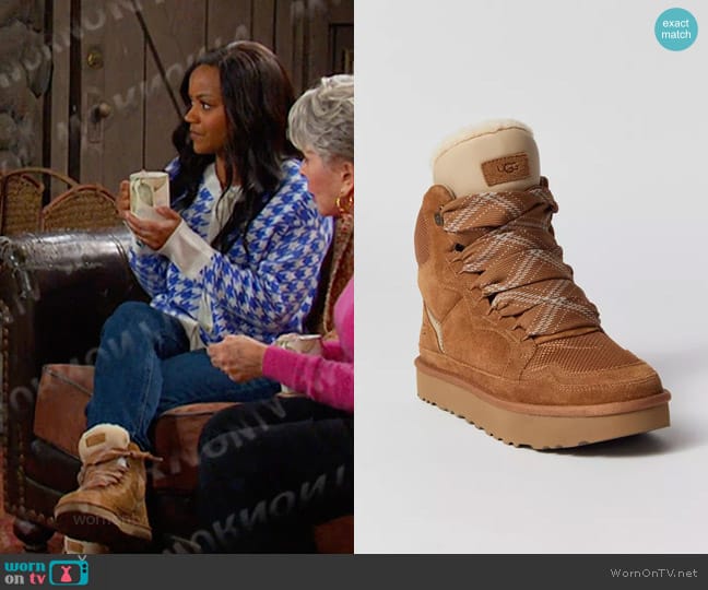 Ugg Highmel Boot worn by Chanel Dupree (Raven Bowens) on Days of our Lives