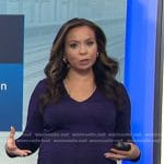 Adelle’s purple ruched dress on Today