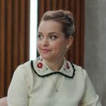 Ainsley’s sweater with floral embroidered collar on Loot