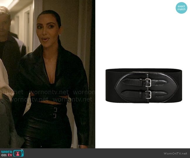 Alaia Corset Elastic Belt worn by Siobhan Corbyn (Kim Kardashian) on American Horror Story